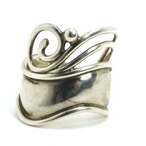 Flora Danica Sterling Silver Denmark Modern Ring, Size 7